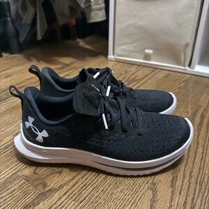 Under Armour Black Knit Sneakers with White Sole